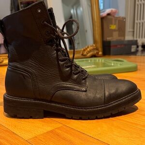 All saints men’s zipper Black Leather Boots